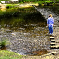 Buy canvas prints of Stepping Stones by Trevor Kersley RIP