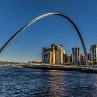 Buy canvas prints of Gateshead Millenium Bridge by Trevor Kersley RIP