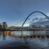 Buy canvas prints of Millenium Bridge Newcastle by Trevor Kersley RIP