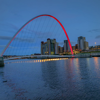 Buy canvas prints of Millenium Bridge Newcastle by Trevor Kersley RIP