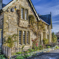 Buy canvas prints of Church Cottages Wensley by Trevor Kersley RIP
