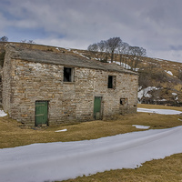 Buy canvas prints of Swaledale Stone Barn by Trevor Kersley RIP