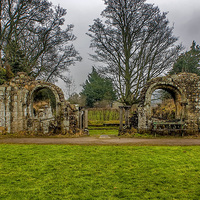 Buy canvas prints of Jervaulx Abbey Ruins by Trevor Kersley RIP