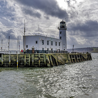 Buy canvas prints of Scarborough Lighthouse by Trevor Kersley RIP