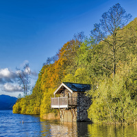 Buy canvas prints of The Boat House Ullswater by Trevor Kersley RIP