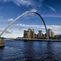 Buy canvas prints of Millennium Bridge Gateshead by Trevor Kersley RIP