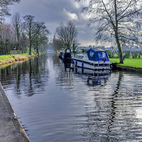 Buy canvas prints of On The Canal Ripon by Trevor Kersley RIP