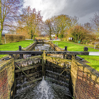 Buy canvas prints of The Lock  Ripon Canal by Trevor Kersley RIP
