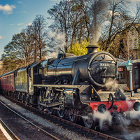 Buy canvas prints of Steam on the Rails by Trevor Kersley RIP