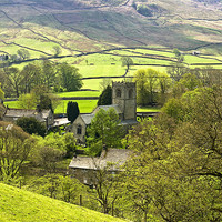 Buy canvas prints of The Village Church at Burnsall by Trevor Kersley RIP