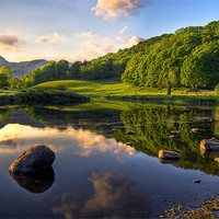 Buy canvas prints of Golden Hour At Elterwater by Jason Connolly