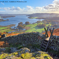 Buy canvas prints of Loughrigg Stile, Windermere. by Jason Connolly