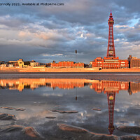 Buy canvas prints of Tower Reflections, Blackpool by Jason Connolly