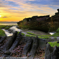 Buy canvas prints of The Fleetwood Marsh Wreck by Jason Connolly