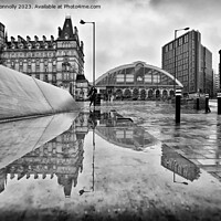 Buy canvas prints of Liverpool Monochrome Reflections by Jason Connolly