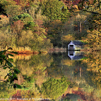 Buy canvas prints of Autumnal Reflections At Rydalwater by Jason Connolly