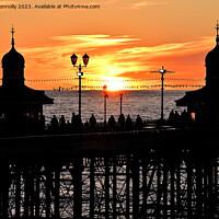Buy canvas prints of Sunset Over North Pier, Blackpool by Jason Connolly