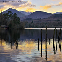 Buy canvas prints of Derwentwater sunset by Jason Connolly