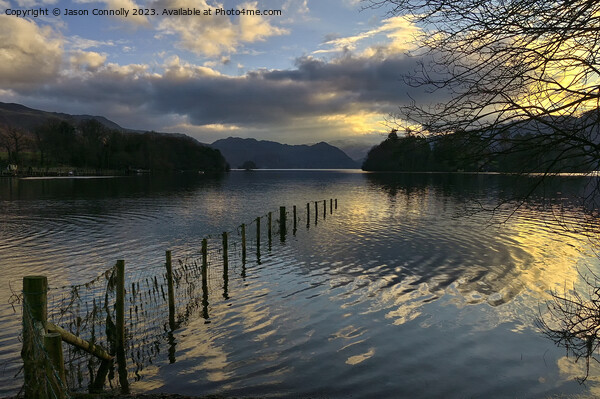 Last Light Derwentwater Framed Mounted Print by Jason Connolly