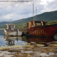 Buy canvas prints of Wreck Reflections, Loch Leven by Jason Connolly