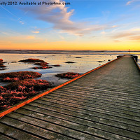 Buy canvas prints of The Jetty, Lytham Sands by Jason Connolly