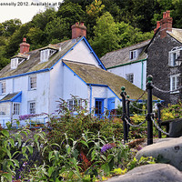 Buy canvas prints of Clovelly Cottages by Jason Connolly