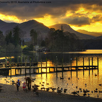 Buy canvas prints of Last Light At Derwentwater by Jason Connolly