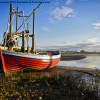 Buy canvas prints of Little Red Boat, Skippool by Jason Connolly