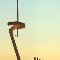 Buy canvas prints of Montjuic Tower Barcelona by Jason Connolly
