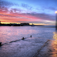 Buy canvas prints of Fleetwood Ferry Sunset by Jason Connolly