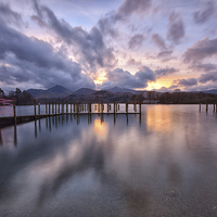 Buy canvas prints of Derwentwater Last Light by Jason Connolly