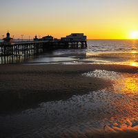 Buy canvas prints of Blackpool Sunset by Jason Connolly