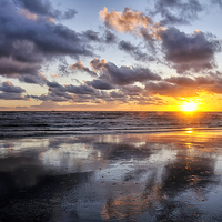 Buy canvas prints of Blackpool Sunset by Jason Connolly