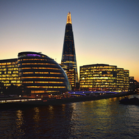 Buy canvas prints of  Sunset At The Shard by Jason Connolly