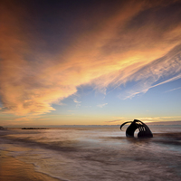 Buy canvas prints of  Mary's Shell sunset, Cleveleys by Jason Connolly