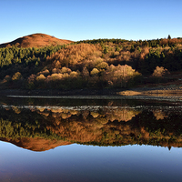 Buy canvas prints of  Reflections At Ladybower Reservoir. by Jason Connolly