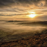 Buy canvas prints of  Golden Hour, Hope Valley by Jason Connolly