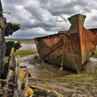 Buy canvas prints of  Fleetwood Marsh Wrecks by Jason Connolly