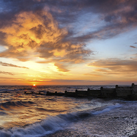 Buy canvas prints of  Cleveleys Sunset by Jason Connolly