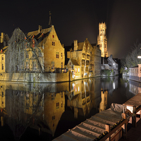 Buy canvas prints of Rosary Quay, Bruges by Jason Connolly