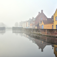 Buy canvas prints of  Coupure canal, Bruges by Jason Connolly
