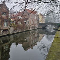 Buy canvas prints of  Bruges Reflections by Jason Connolly