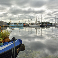 Buy canvas prints of  Glasson Dock Reflections by Jason Connolly