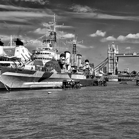 Buy canvas prints of  HMS Belfast, London by Jason Connolly