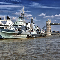 Buy canvas prints of  HMS Belfast, London by Jason Connolly