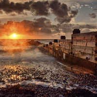 Buy canvas prints of  Cleveleys Sunset by Jason Connolly