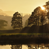 Buy canvas prints of  Brathay Golden Hour by Jason Connolly