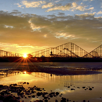 Buy canvas prints of The  Big One Rollercoaster by Jason Connolly