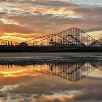 Buy canvas prints of  A Roller Coaster Sunrise by Jason Connolly