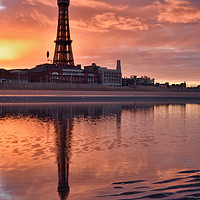 Buy canvas prints of Blackpool Tower Sunrise by Jason Connolly